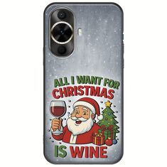 All I Want For Christmas Is - Wine Huawei Nova 12s Black TPU (Μαύρη Σιλικόνη)