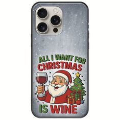 All I Want For Christmas Is - Wine iPhone 16 Pro Black TPU (Μαύρη Σιλικόνη)