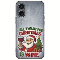 All I Want For Christmas Is - Wine iPhone 17 Black TPU (Μαύρη Σιλικόνη)