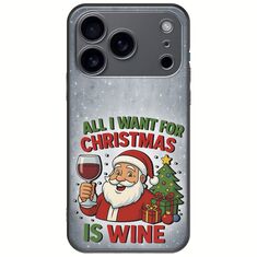 All I Want For Christmas Is - Wine iPhone 17 Pro Max Black TPU (Μαύρη Σιλικόνη)