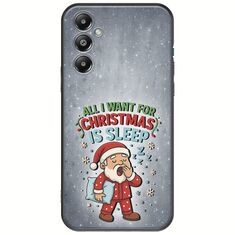 All I Want For Christmas Is - Sleep Samsung Galaxy S25 FE 5G Black TPU (Μαύρη Σιλικόνη)