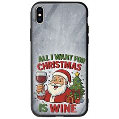 All I Want For Christmas Is - Wine iPhone X / XS Groove TPU (Tempered Glass και TPU)