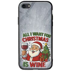 All I Want For Christmas Is - Wine iPhone 7 Groove TPU (Tempered Glass και TPU)