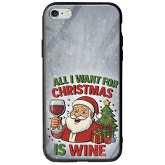 All I Want For Christmas Is - Wine iPhone 6/6s Groove TPU (Tempered Glass και TPU)