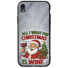 All I Want For Christmas Is - Wine iPhone XR Groove TPU (Tempered Glass και TPU)