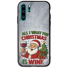 All I Want For Christmas Is - Wine Huawei P30 Pro Groove TPU (Tempered Glass και TPU)