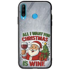 All I Want For Christmas Is - Wine Huawei P30 Lite Groove TPU (Tempered Glass και TPU)