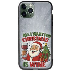 All I Want For Christmas Is - Wine iPhone 11 Pro Groove TPU (Tempered Glass και TPU)