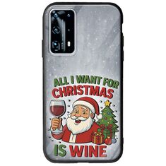 All I Want For Christmas Is - Wine Huawei P40 Groove TPU (Tempered Glass και TPU)