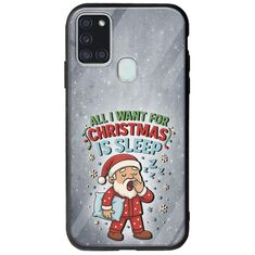 All I Want For Christmas Is - Sleep Samsung Galaxy A21s Groove TPU (Tempered Glass και TPU)