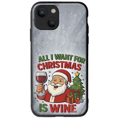All I Want For Christmas Is - Wine iPhone 13  Groove TPU (Tempered Glass και TPU)