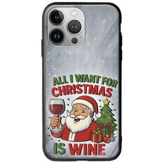 All I Want For Christmas Is - Wine iPhone 13 Pro Max Groove TPU (Tempered Glass και TPU)