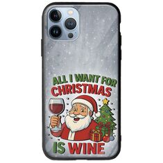 All I Want For Christmas Is - Wine iPhone 12 Pro Groove TPU (Tempered Glass και TPU)