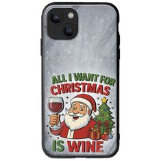 All I Want For Christmas Is - Wine iPhone 14 Plus Groove TPU (Tempered Glass και TPU)
