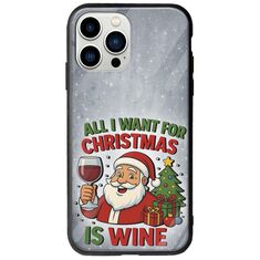 All I Want For Christmas Is - Wine iPhone 14 Pro Groove TPU (Tempered Glass και TPU)