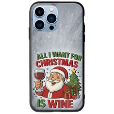 All I Want For Christmas Is - Wine iPhone 14 Pro Max Groove TPU (Tempered Glass και TPU)