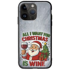 All I Want For Christmas Is - Wine iPhone 15 Pro Max Groove TPU (Tempered Glass και TPU)