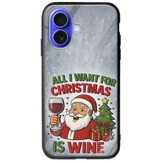 All I Want For Christmas Is - Wine iPhone 16 Groove TPU (Tempered Glass και TPU)