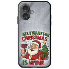 All I Want For Christmas Is - Wine iPhone 16 Plus Groove TPU (Tempered Glass και TPU)