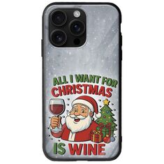 All I Want For Christmas Is - Wine iPhone 16 Pro Max Groove TPU (Tempered Glass και TPU)