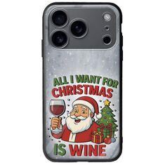 All I Want For Christmas Is - Wine iPhone 17 Pro Max Groove TPU (Tempered Glass και TPU)