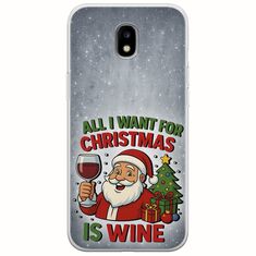 All I Want For Christmas Is - Wine Samsung Galaxy J5(2017) Flexible TPU (Διάφανη Σιλικόνη)