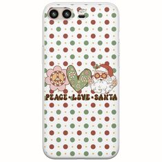 Peace Love Santa Huawei P10 Plus Flexible TPU (Διάφανη Σιλικόνη)
