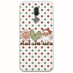 Peace Love Santa Huawei Mate 10 Lite Flexible TPU (Διάφανη Σιλικόνη)