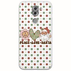 Peace Love Santa Huawei Honor 6X Flexible TPU (Διάφανη Σιλικόνη)