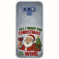 All I Want For Christmas Is - Wine Samsung Galaxy Note 9 Flexible TPU (Διάφανη Σιλικόνη)