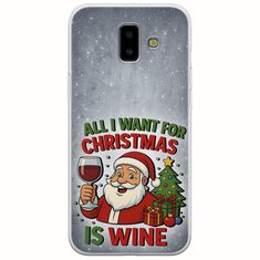 All I Want For Christmas Is - Wine Samsung Galaxy J6 Plus Flexible TPU (Διάφανη Σιλικόνη)