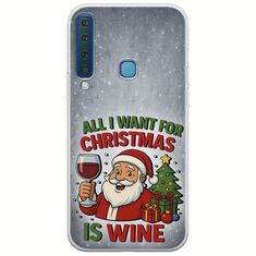 All I Want For Christmas Is - Wine Samsung Galaxy A9 2018 Flexible TPU (Διάφανη Σιλικόνη)