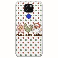 Peace Love Santa Huawei Mate 20 Flexible TPU (Διάφανη Σιλικόνη)
