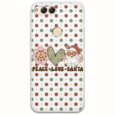 Peace Love Santa Huawei Honor 7X Flexible TPU (Διάφανη Σιλικόνη)