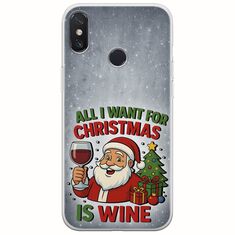 All I Want For Christmas Is - Wine Xiaomi Redmi Note 6 Pro Flexible TPU (Διάφανη Σιλικόνη)