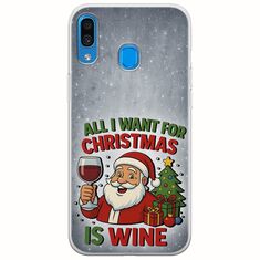 All I Want For Christmas Is - Wine Samsung Galaxy A20e Flexible TPU (Διάφανη Σιλικόνη)