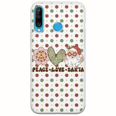 Peace Love Santa Huawei P30 Lite Flexible TPU (Διάφανη Σιλικόνη)