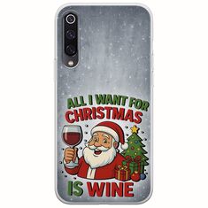All I Want For Christmas Is - Wine Xiaomi Mi 9 Flexible TPU (Διάφανη Σιλικόνη)