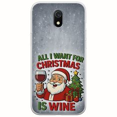 All I Want For Christmas Is - Wine Xiaomi Redmi 8A Flexible TPU (Διάφανη Σιλικόνη)