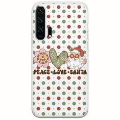 Peace Love Santa Huawei Honor 20 Pro Flexible TPU (Διάφανη Σιλικόνη)