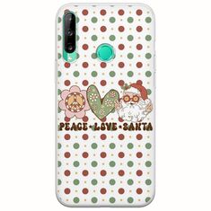 Peace Love Santa Huawei P40 Lite E Flexible TPU (Διάφανη Σιλικόνη)