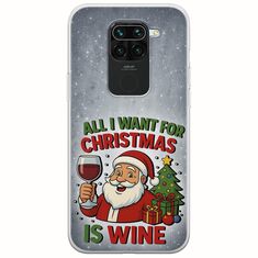 All I Want For Christmas Is - Wine Xiaomi Redmi Note 9 Flexible TPU (Διάφανη Σιλικόνη)