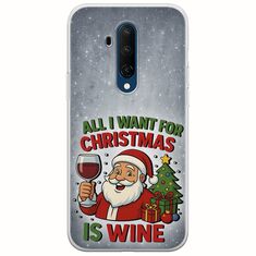All I Want For Christmas Is - Wine OnePlus 7T Pro Flexible TPU (Διάφανη Σιλικόνη)