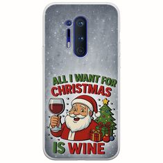 All I Want For Christmas Is - Wine OnePlus 8 Pro Flexible TPU (Διάφανη Σιλικόνη)