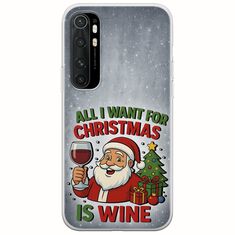 All I Want For Christmas Is - Wine Xiaomi Mi Note 10 Lite Flexible TPU (Διάφανη Σιλικόνη)