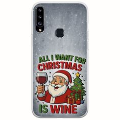 All I Want For Christmas Is - Wine Samsung Galaxy A20s Flexible TPU (Διάφανη Σιλικόνη)