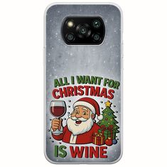 All I Want For Christmas Is - Wine Xiaomi Poco X3 NFC / X3 Pro Flexible TPU (Διάφανη Σιλικόνη)