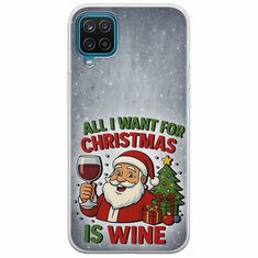 All I Want For Christmas Is - Wine Samsung Galaxy A12 Flexible TPU (Διάφανη Σιλικόνη)