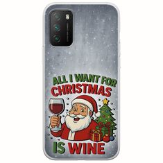 All I Want For Christmas Is - Wine Xiaomi Poco M3 Flexible TPU (Διάφανη Σιλικόνη)