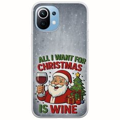 All I Want For Christmas Is - Wine Xiaomi Mi 11 Flexible TPU (Διάφανη Σιλικόνη)